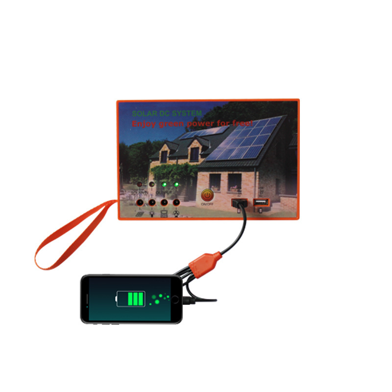 Hot selling 6W 10W 15W mini solar power lighting system portable DC solar kits for DC  home appliances