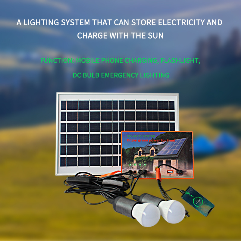 Hot selling 6W 10W 15W mini solar power lighting system portable DC solar kits for DC  home appliances