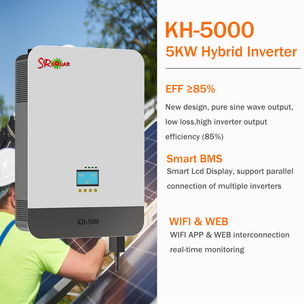 SRSOLAR Hybrid solar system 5kva 10kva off grid solar system complete kit for home farm solar irrigation system