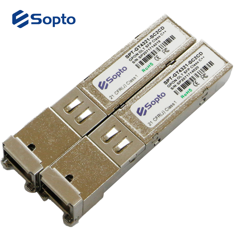 Hot Sale GPON OLT SFP Class B+ C+ C++ 20km SC Interface 1490nm/1310nm Compatible Transceiver SFP Module