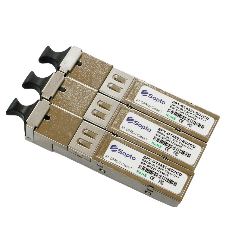 Hot Sale GPON OLT SFP Class B+ C+ C++ 20km SC Interface 1490nm/1310nm Compatible Transceiver SFP Module