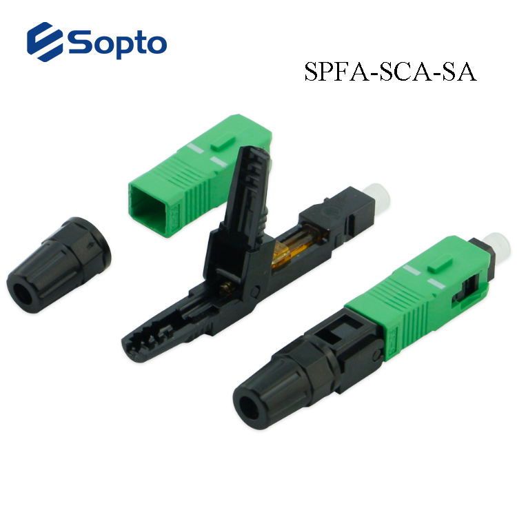 Factory Wholesale Fast Connector SC/APC SM Plastic FTTH Single Mode Simplex SC Fiber Optic Connector