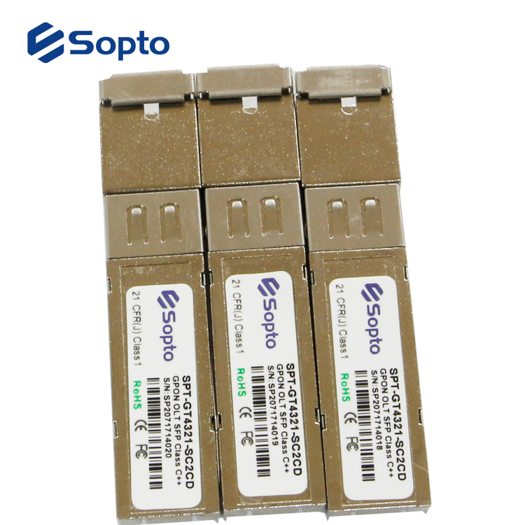 Hot Sale GPON OLT SFP Class B+ C+ C++ 20km SC Interface 1490nm/1310nm Compatible Transceiver SFP Module