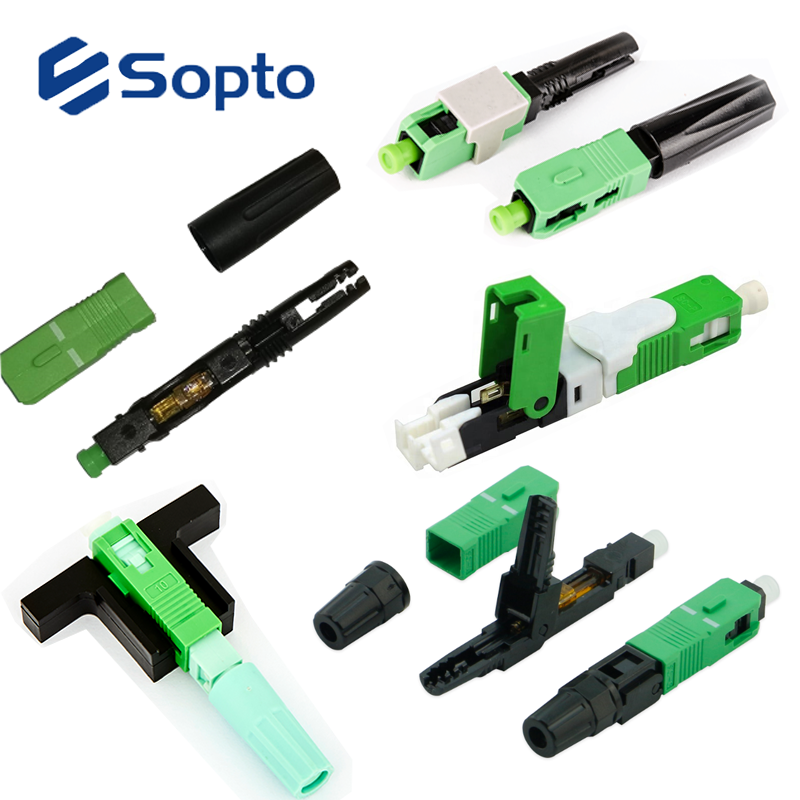 Factory Wholesale Fast Connector SC/APC SM Plastic FTTH Single Mode Simplex SC Fiber Optic Connector