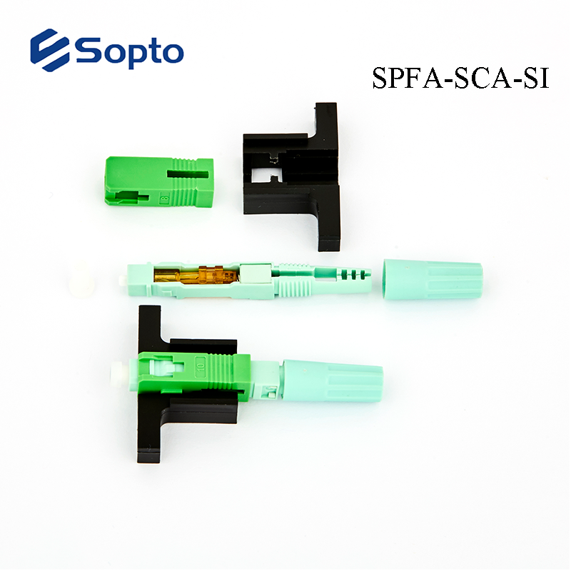 Factory Wholesale Fast Connector SC/APC SM Plastic FTTH Single Mode Simplex SC Fiber Optic Connector