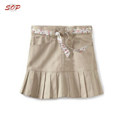 Pleated design little girls skirts fancy primary school uniforms clothing girl mini short skirt