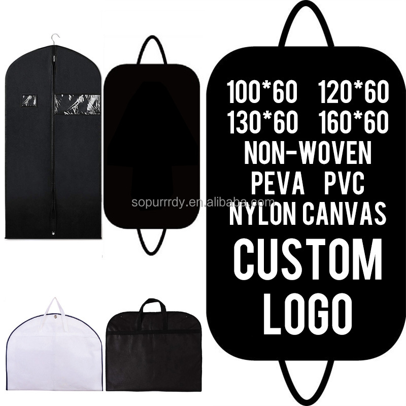 Wholesale Custom Logo 600 Denier Breathable Clothes Cover Long Bridal Gown Non Woven Wedding Dress Garment Business Unit Bag