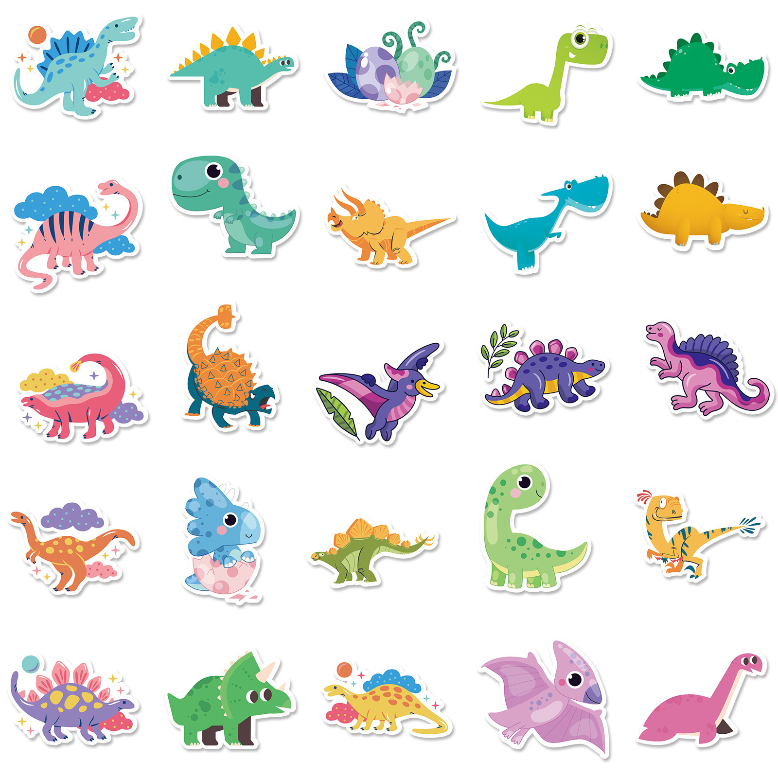 Wholesale 3D Cute Dinosaur Wall Sticker 3D Home Decorative Waterproof PVC Sticker Paper Phone Back Sticker Baby Promotion Gifts