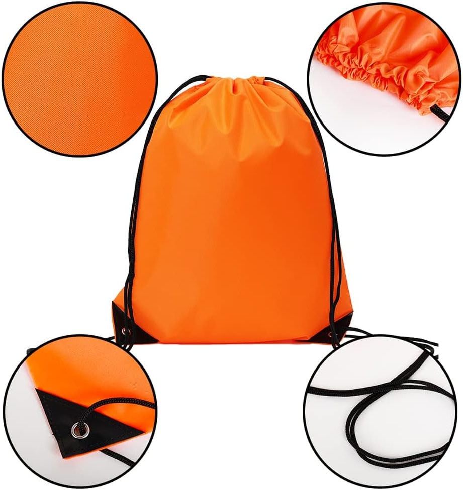 Custom logo printed calico backpack oem gift plain polyester nylon sports gym dust bag drawstring customised drawstring bag