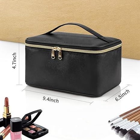 Custom Logo Large Women Canvas Makeup Bag Travel Cotton Cosmetic Bags Cases Travel Wash Bag For Women And Girls