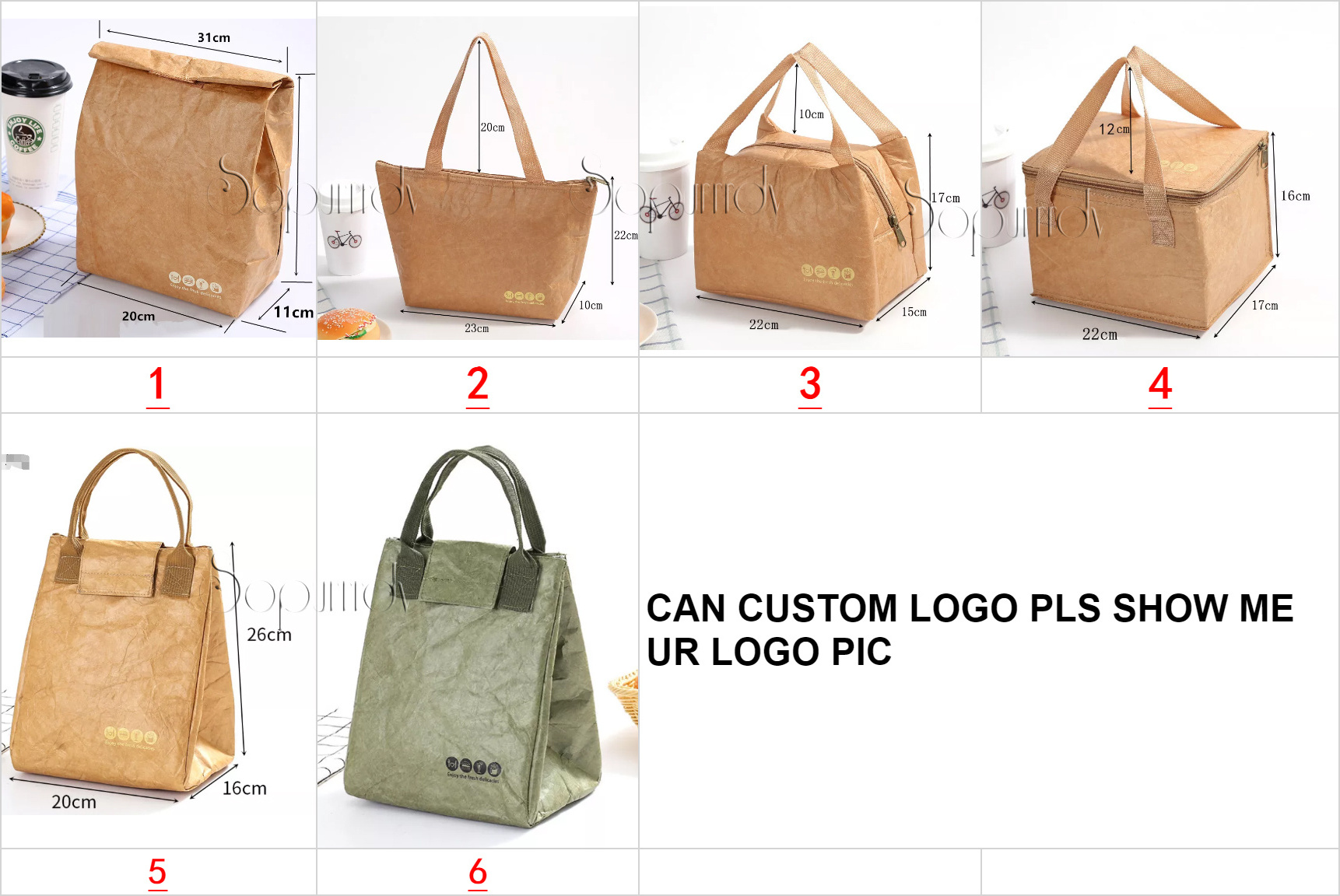 Waterproof Large Capacity Eco Friendly Washable Kraft Paper Flower Bag Packing Staff Pots Kitchen Waterproof Storage Bag