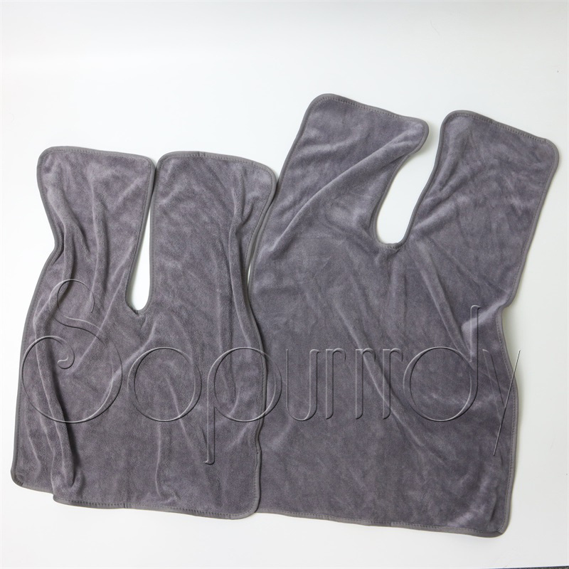 Wholesale Super Absorbent Salon Towel Set Wrap Microfiber Hair Grey Beauty Towels Spa Esthetician Facial Towel