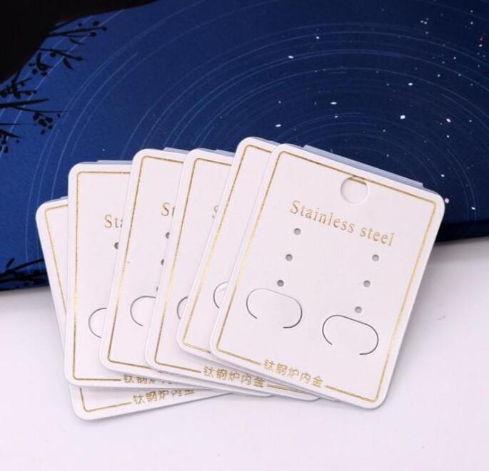 Wholesale Environmental Friendly White and Clear Paper Card for Earring Jewelry Packing