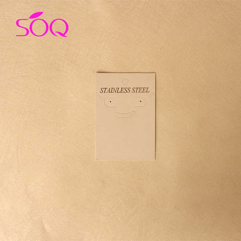 Wholesale Environmental Friendly White and Clear Paper Card for Earring Jewelry Packing