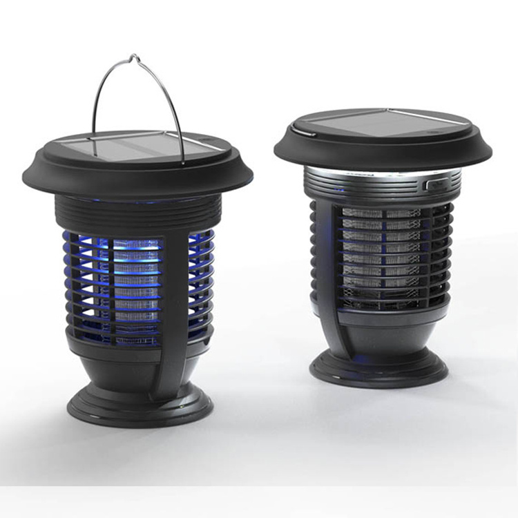 Solar Powered LED Lamp Insect Trap Bug Zapper B-6501 Mosquito Killer Lantern