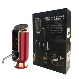 Wine Decanter Dispenser Pump for Red Wine Multi-Smart Automatic Wine Oxidizer Dispenser USB Rechargeable Spout Pourer