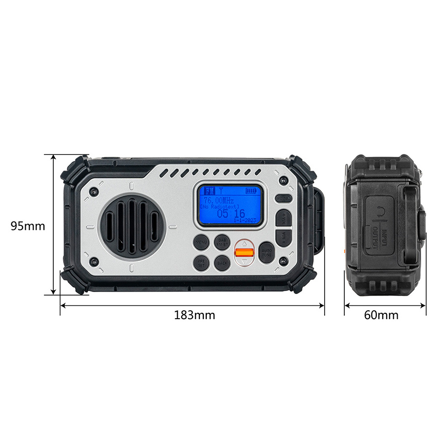 2023 New Design Solar Crank Portable Digital DAB Fm Radio With Bluetooth Speaker, Flashlight Torch Power Radio With Flashlight