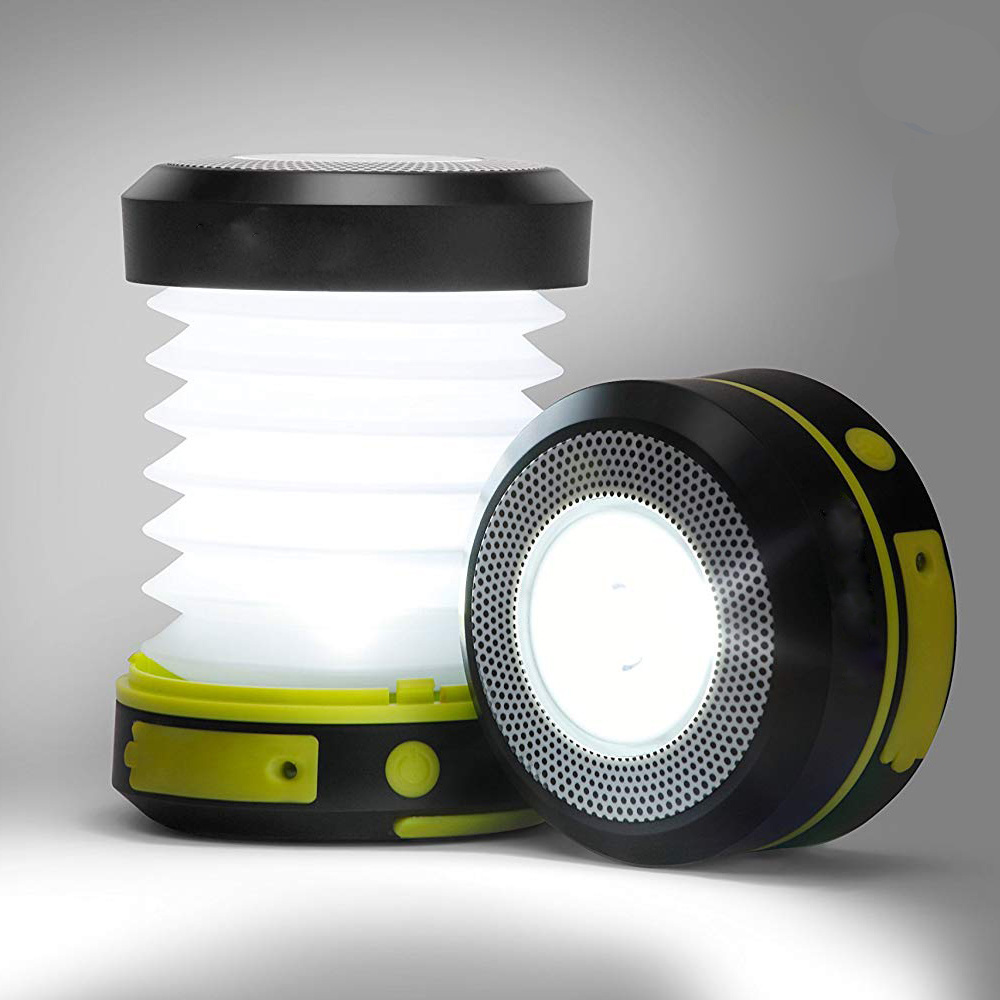 Collapsible Emergency Solar USB Rechargeable Camping LED Lantern with Power Bank