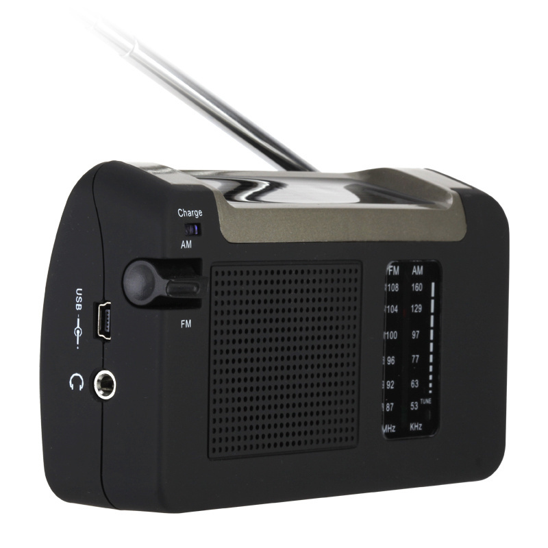 Manual Wind Up Crank Emergency Rechargeable FM AM Radio