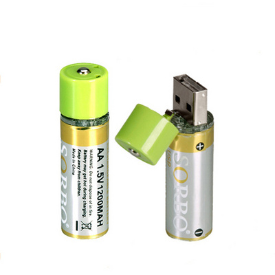 USB Rechargeable Lipo Lithium Polymer 1.5V AA Battery