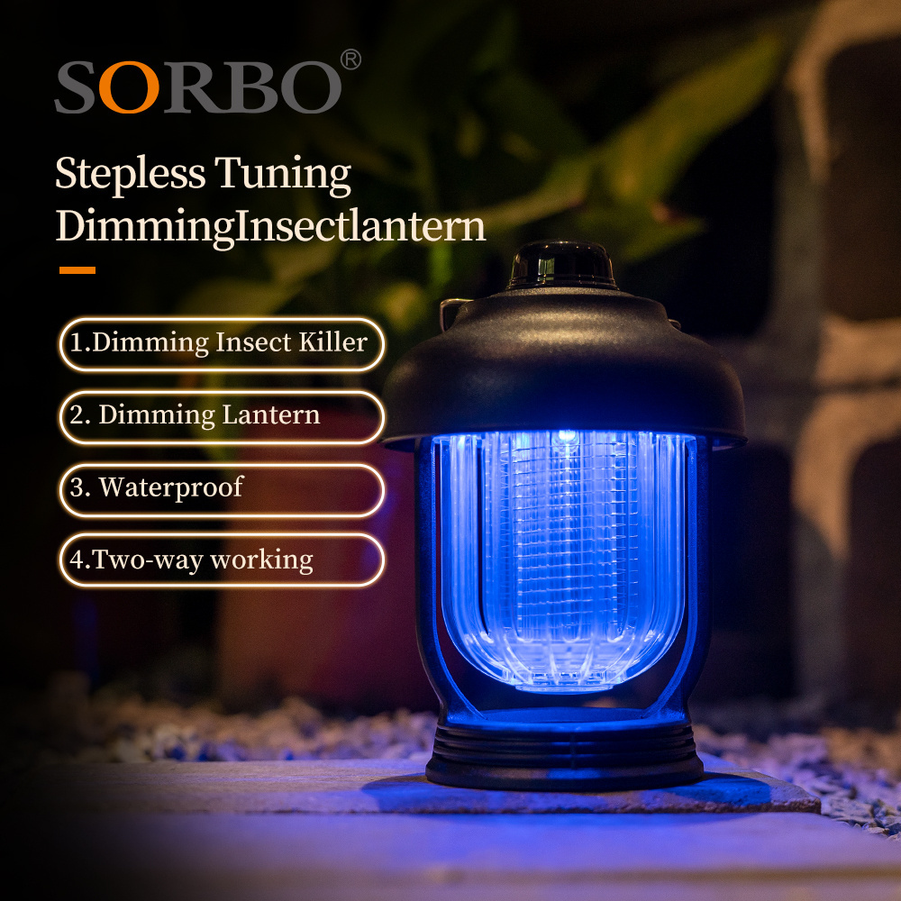 Hot Sale Stepless Tuning Dimming Insect Lantern 2000mAh Battery Rechargeable Hanging Outdoor Light