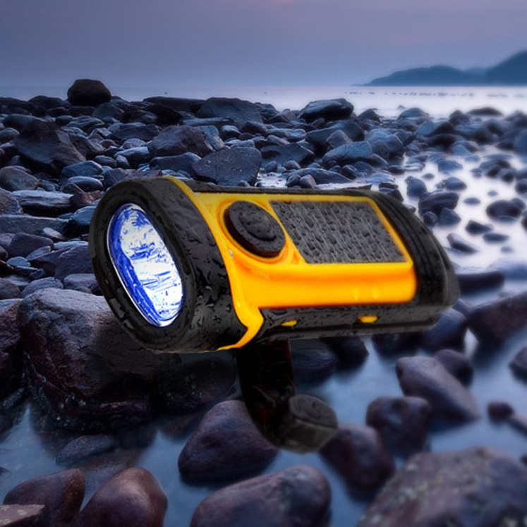 Waterproof Solar Led Underwater Flash Light /Cranking Diving Torch