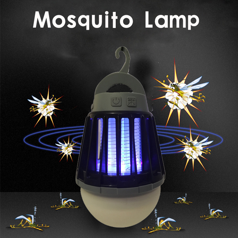 Camping Lantern LED Lighting Insect Killer Lamp Type-C Rechargeable Electric Mosquito Repellent Killer Lamp