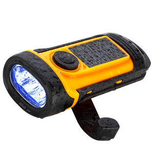 Solar Waterproof Wind Up Torch, Emergency Hand Crank Dynamo Flashlight