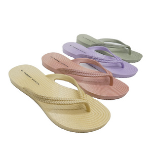 Summer Flat Flip-Flops Women's PVC Blowing Non-Slip Flip-Flops Beach Slippers Soft Flip Flop For Lady