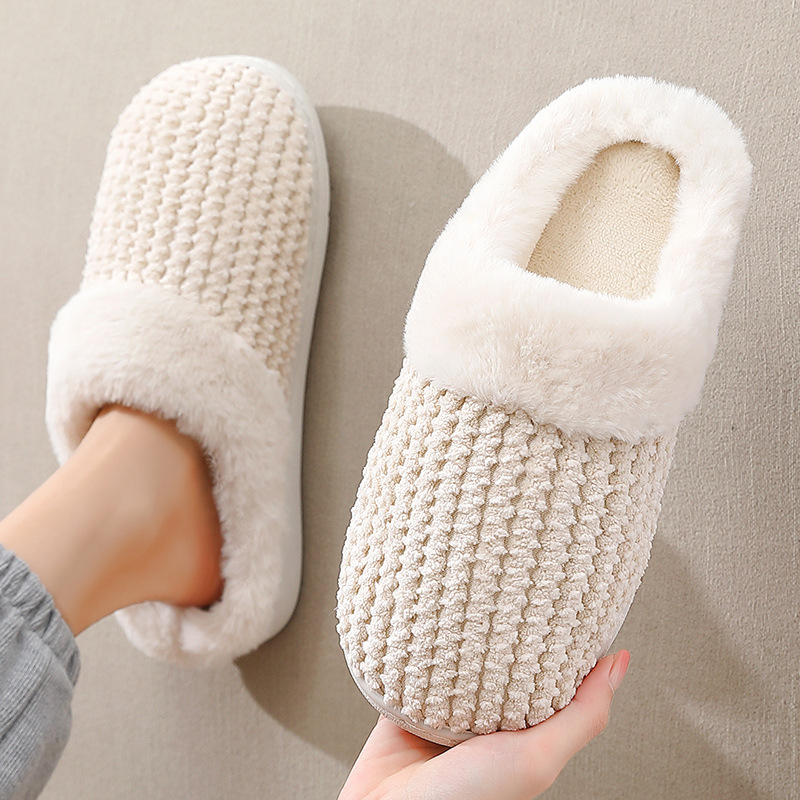 FREE SAMPLE Slippers Warm Memory Foam Anti-Slip House Shoes Comfortable Cotton Slippers Home Bedroom Shoes Indoor & Outdoor