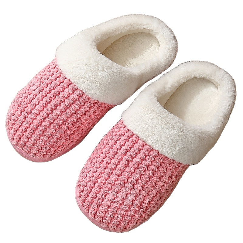 FREE SAMPLE Slippers Warm Memory Foam Anti-Slip House Shoes Comfortable Cotton Slippers Home Bedroom Shoes Indoor & Outdoor