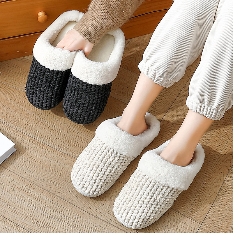 FREE SAMPLE Slippers Warm Memory Foam Anti-Slip House Shoes Comfortable Cotton Slippers Home Bedroom Shoes Indoor & Outdoor