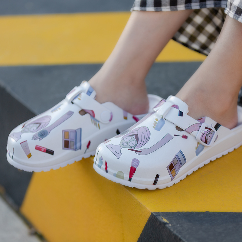 Women Print Nurse Shoes 2021 Fashion Wholesale Custom Medical Slippers High Quality Waterproof Clogs Shoes