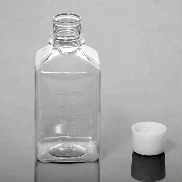 Sorfa medical science transparent lab plastic media bottle for storing samples