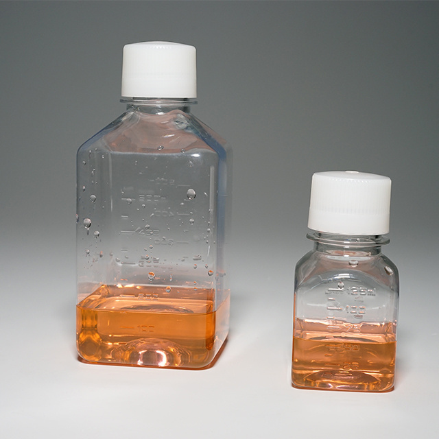 Sorfa medical science transparent lab plastic media bottle for storing samples