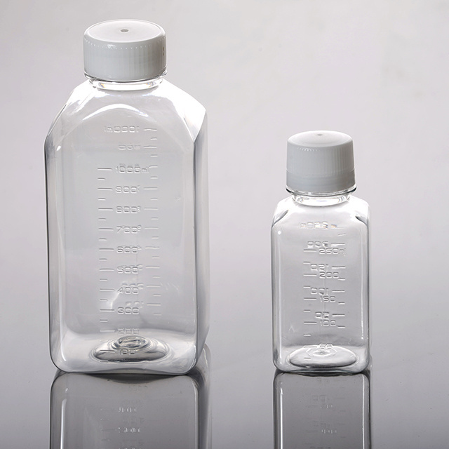 Sorfa medical science transparent lab plastic media bottle for storing samples