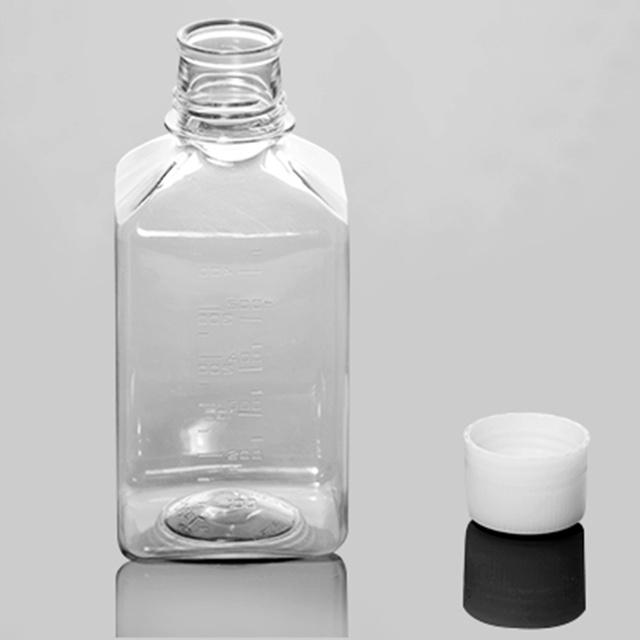 Sorfa medical science transparent lab plastic media bottle for storing samples