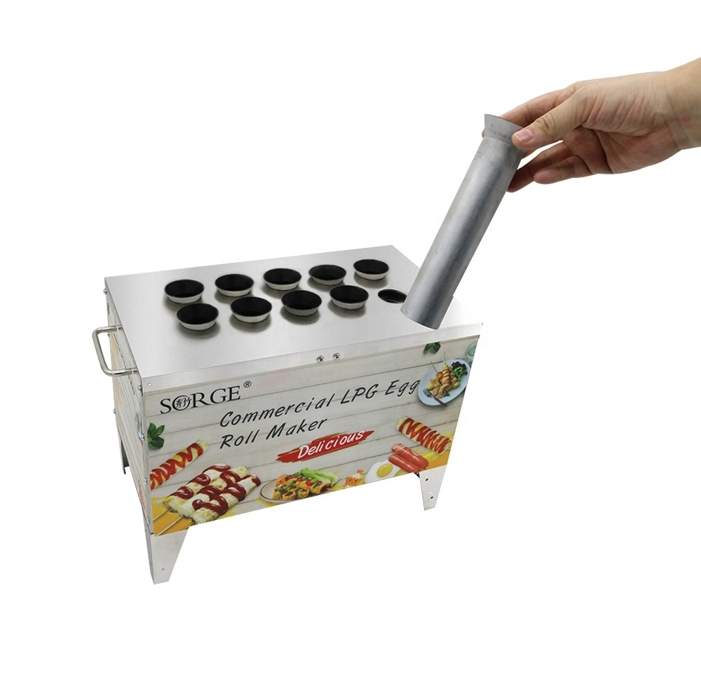 New type egg snack machine commercial gas egg roll maker