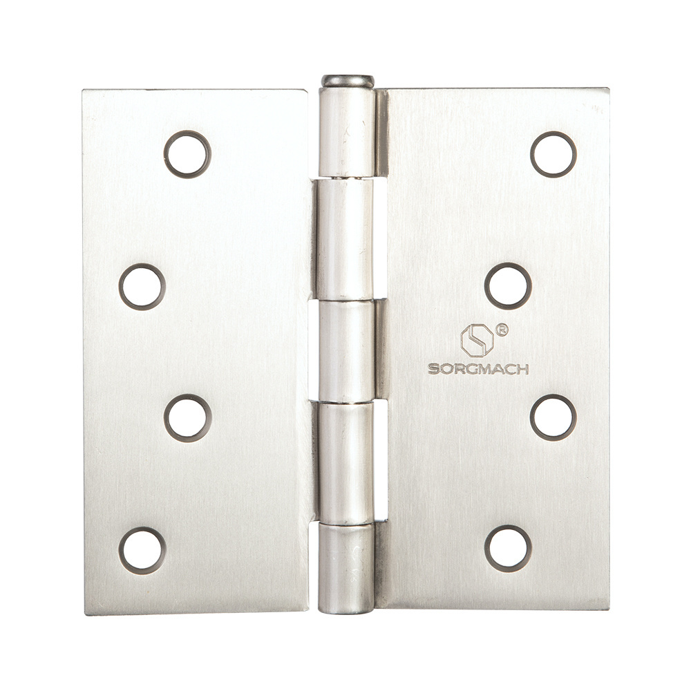 SORGMACH 4 inch Fine grained matte nickel brass steel door hinges