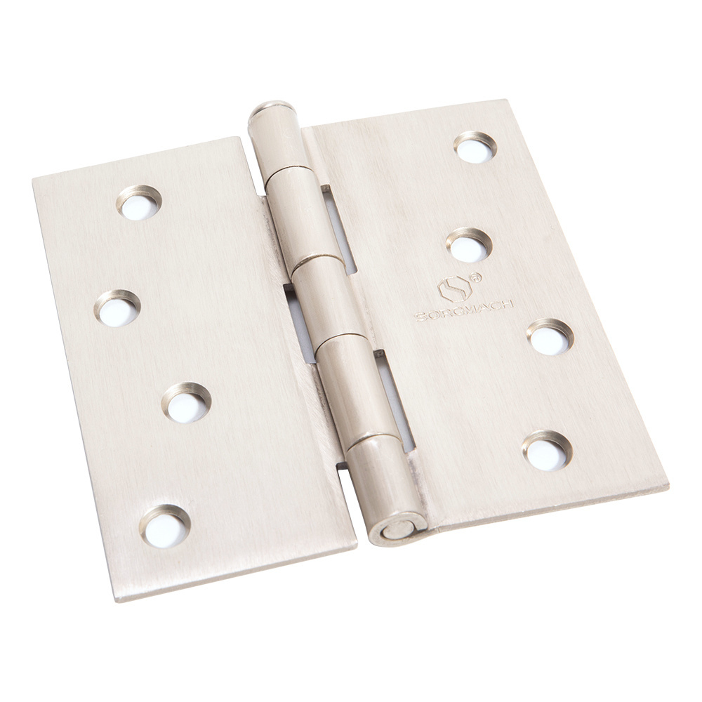 SORGMACH 4 inch Fine grained matte nickel brass steel door hinges