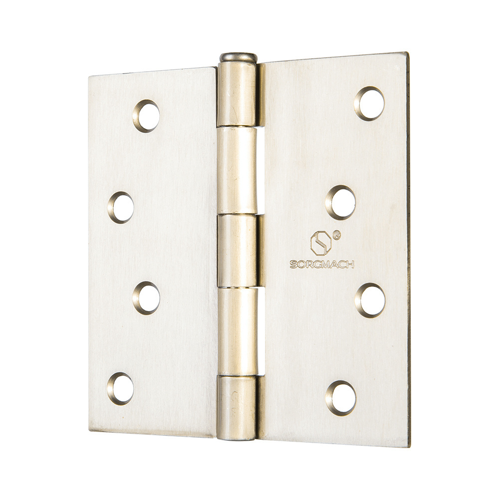 SORGMACH 4 inch Fine grained matte nickel brass steel door hinges