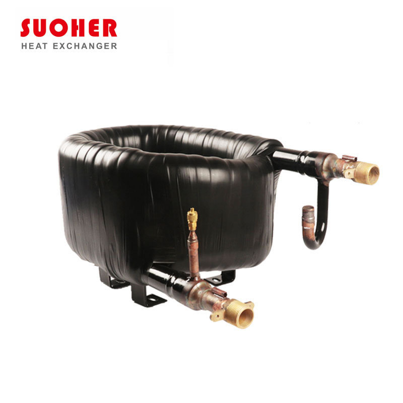 1HP-10HP Coaxial Heat Exchanger with Insulation Copper Tube Heat Exchanger chiller evaporator Industrial Machine