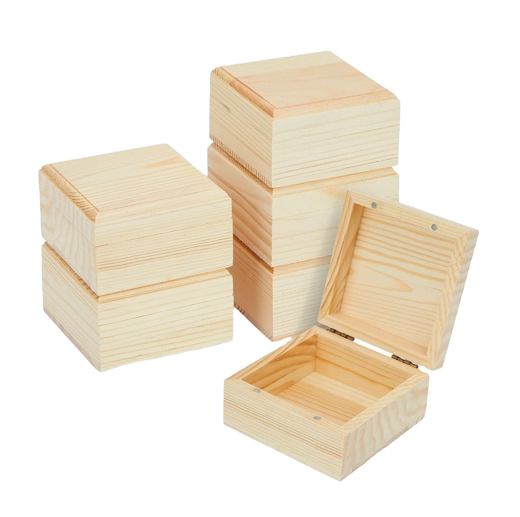 Wooden Keepsake Box for Storing Mementos Anniversary Engagement Gifts Decorative Bamboo Boxes with Hinged Lid and Latch