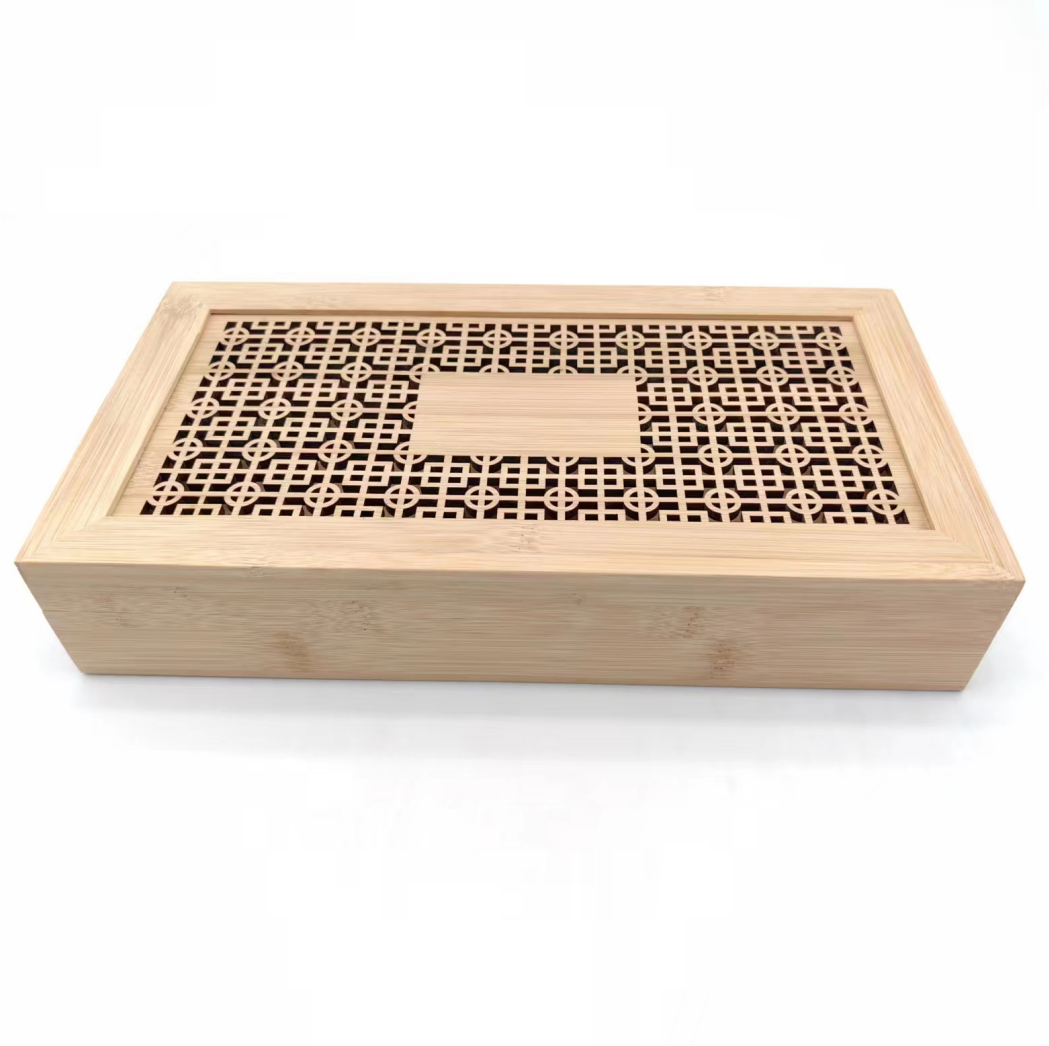 Wooden incense boxes bamboo hollow-out packaging box customized wood box