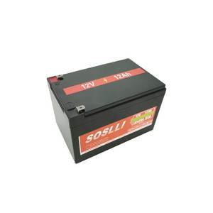 Lithium Battery 12V 24V Portable Power Stations Lifepo4  Battery 12V 12Ah Lithium Ion Batteries For Solar Energy System