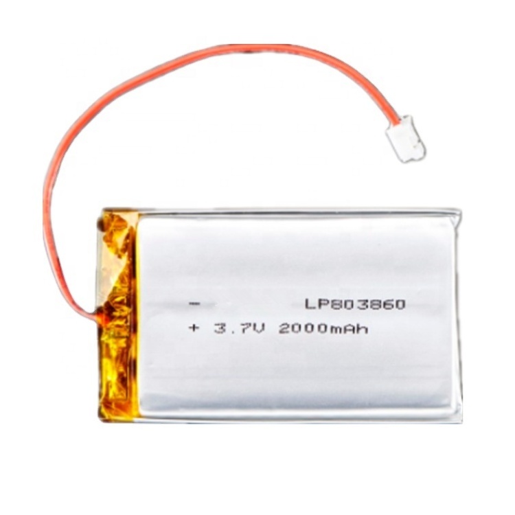 SOSLLI Li-Polymer Flexible Rechargeable Battery Lipo 803860 3.7V 2000Mah Li-Ion Battery