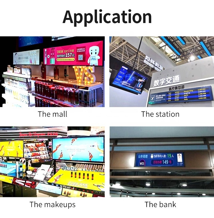 23 24 35 37 Inch Lcd Stretched Display Edge Shelf Supermarket Bar Screen Stretched Lcd Display