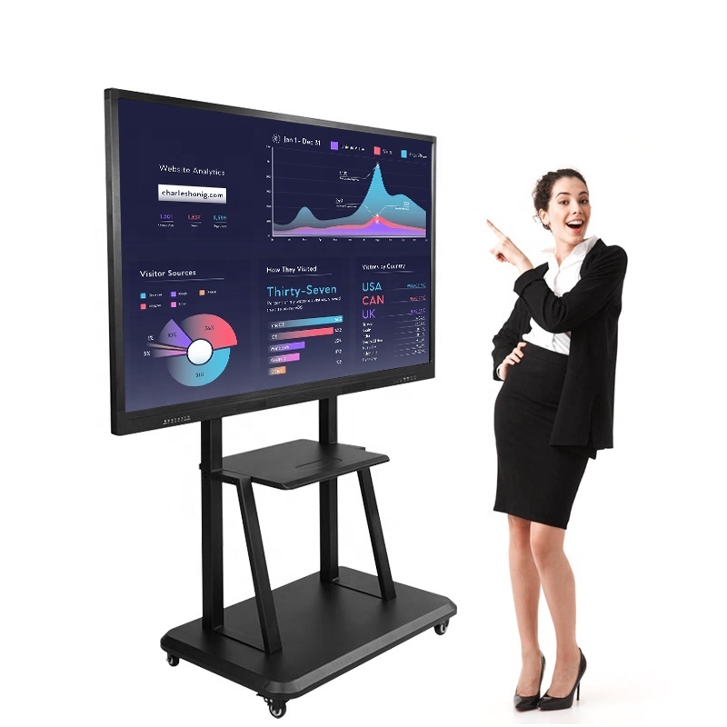 65 75 86 98 Inch Portable Interactive Smart Board 4K Hd Interactive Boards For Schools Smart Whiteboard