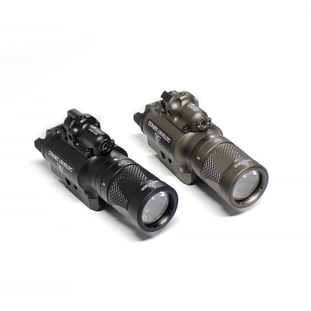 Tactical Flashlight X400V Light White LED with Red Laser Weapon Outdoor Scout Lights Fit 20mm Rail SOTAC GEAR