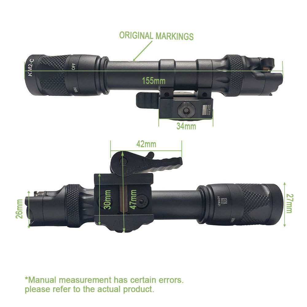 Weapon M622V IR Flashlight LED White and IR Illuminator Output Scout Light with ADM QD Mount SOTAC GEAR